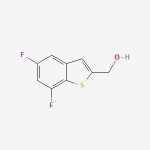molecular formula C9H6F2OS B1403375 (5,7-Difluoro-benzo[b]thiophen-2-yl)-methanol CAS No. 1400702-19-3