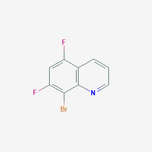 molecular formula C9H4BrF2N B14033755 8-Bromo-5,7-difluoroquinoline 