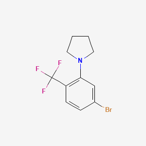 molecular formula C11H11BrF3N B1403377 1-(5-Bromo-2-(trifluoromethyl)phenyl)pyrrolidine CAS No. 1396780-07-6