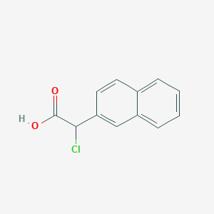 molecular formula C12H9ClO2 B14033779 2-Chloro-2-(naphthalen-2-yl)acetic acid 