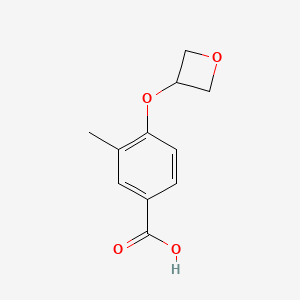 molecular formula C11H12O4 B1403378 3-甲基-4-(氧杂环丁-3-氧基)苯甲酸 CAS No. 1394031-48-1