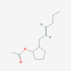 molecular formula C13H18O2 B140338 [2-[(E)-hex-2-enyl]cyclopentyl] acetate CAS No. 149982-46-7