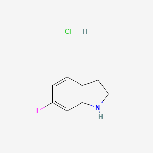 molecular formula C8H9ClIN B14033805 6-iodo-2,3-dihydro-1h-indole HCl 
