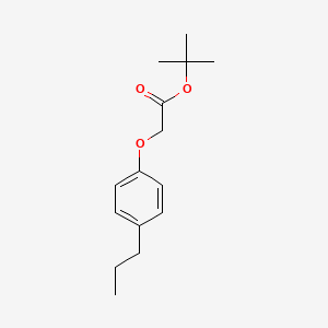 molecular formula C15H22O3 B1403382 Tert-butyl 2-(4-propylphenoxy)acetate CAS No. 1401223-55-9