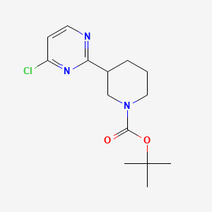 molecular formula C14H20ClN3O2 B14033825 Tert-butyl 3-(4-chloropyrimidin-2-YL)piperidine-1-carboxylate 
