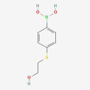 molecular formula C8H11BO3S B1403383 (4-((2-Hydroxyethyl)thio)phenyl)boronic acid CAS No. 2032409-51-9