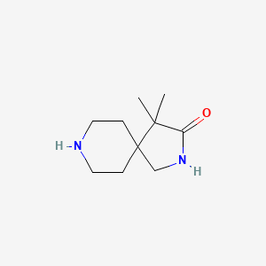 molecular formula C10H18N2O B1403384 4,4-Dimethyl-2,8-diazaspiro[4.5]decan-3-one CAS No. 1402148-93-9