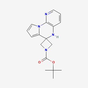 molecular formula C17H20N4O2 B1403385 tert-butyl 5'H-spiro[azetidine-3,6'-pyrido[3,2-e]pyrrolo[1,2-a]pyrazine]-1-carboxylate CAS No. 1290627-64-3