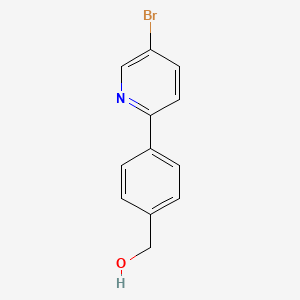 molecular formula C12H10BrNO B14033862 [4-(5-Bromopyridin-2-yl)phenyl]methanol 
