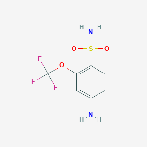 molecular formula C7H7F3N2O3S B1403388 4-Amino-2-(trifluoromethoxy)benzenesulfonamide CAS No. 1261724-58-6