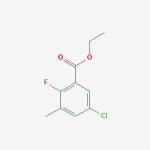 molecular formula C10H10ClFO2 B14033895 Ethyl 5-chloro-2-fluoro-3-methylbenzoate 