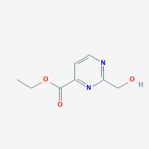 molecular formula C8H10N2O3 B1403391 Ethyl 2-(hydroxymethyl)pyrimidine-4-carboxylate CAS No. 1356111-30-2