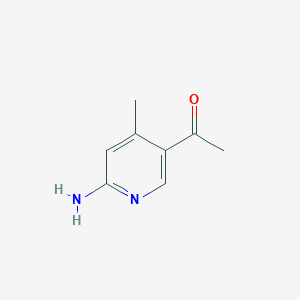 molecular formula C8H10N2O B14033976 1-(6-Amino-4-methylpyridin-3-yl)ethanone CAS No. 1033203-11-0