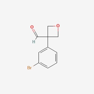 molecular formula C10H9BrO2 B1403399 3-(3-Bromophenyl)oxetane-3-carbaldehyde CAS No. 1363381-25-2