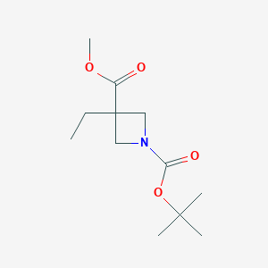 molecular formula C12H21NO4 B1403401 1-Tert-butyl 3-methyl 3-ethylazetidine-1,3-dicarboxylate CAS No. 1262410-80-9