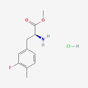 molecular formula C11H15ClFNO2 B14034035 Methyl (2S)-2-amino-3-(3-fluoro-4-methylphenyl)propanoate hydrochloride 
