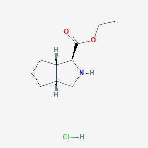(1S,3aR,6aS)-Ethyl octahydrocyclopenta[c]pyrrole-1-carboxylate hydrochloride