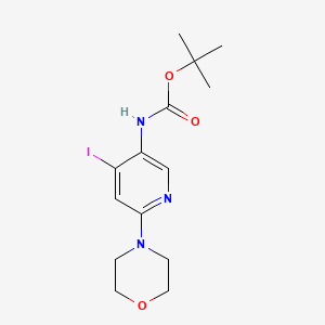 molecular formula C14H20IN3O3 B14034053 Tert-butyl (4-iodo-6-morpholinopyridin-3-YL)carbamate 