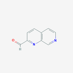 molecular formula C9H6N2O B1403406 1,7-Naphthyridine-2-carbaldehyde CAS No. 1351516-00-1