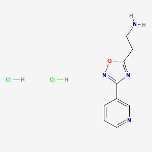 2-(3-(Pyridin-3-yl)-1,2,4-oxadiazol-5-yl)ethan-1-amine dihydrochloride