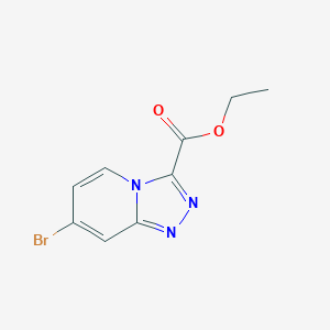 molecular formula C9H8BrN3O2 B14034113 Ethyl 7-bromo-[1,2,4]triazolo[4,3-A]pyridine-3-carboxylate 