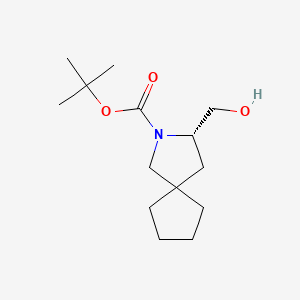 molecular formula C14H25NO3 B14034119 tert-Butyl (S)-3-(hydroxymethyl)-2-azaspiro[4.4]nonane-2-carboxylate 