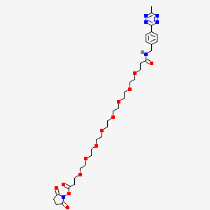 molecular formula C34H50N6O13 B14034137 Methyltetrazine-amino-PEG8-CH2CH2COONHS 