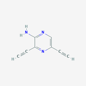molecular formula C8H5N3 B1403414 3,5-Diethynylpyrazin-2-amine CAS No. 1588440-99-6