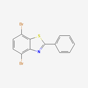 molecular formula C13H7Br2NS B1403415 4,7-Dibromo-2-phenylbenzo[d]thiazole CAS No. 1588440-95-2