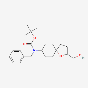 molecular formula C22H33NO4 B14034155 tert-Butyl benzyl(2-(hydroxymethyl)-1-oxaspiro[4.5]decan-8-yl)carbamate 