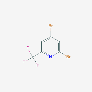 molecular formula C6H2Br2F3N B1403416 2,4-二溴-6-(三氟甲基)吡啶 CAS No. 1211539-45-5