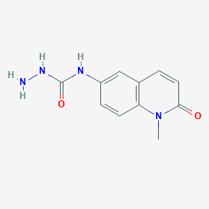 molecular formula C11H12N4O2 B14034163 N-(1-Methyl-2-oxo-1,2-dihydroquinolin-6-yl)hydrazinecarboxamide CAS No. 2007916-71-2