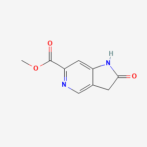 molecular formula C9H8N2O3 B1403419 Methyl 5-aza-2-oxindole-6-carboxylate CAS No. 1260386-69-3
