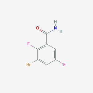molecular formula C7H4BrF2NO B1403420 3-Bromo-2,5-difluorobenzamide CAS No. 1807071-07-3