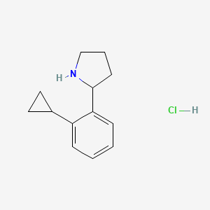 molecular formula C13H18ClN B14034246 2-(2-Cyclopropylphenyl)pyrrolidine hcl 