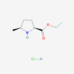 molecular formula C8H16ClNO2 B14034248 Ethyl (2S,5S)-5-methylpyrrolidine-2-carboxylate hydrochloride 