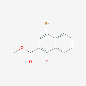 molecular formula C12H8BrFO2 B14034297 Methyl 4-bromo-1-fluoro-2-naphthoate 