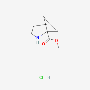 molecular formula C8H14ClNO2 B1403430 Methyl 2-azabicyclo[3.1.1]heptane-1-carboxylate hydrochloride CAS No. 1392804-60-2
