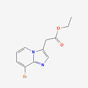 molecular formula C11H11BrN2O2 B1403431 Ethyl 2-(8-bromoimidazo[1,2-a]pyridin-3-yl)acetate CAS No. 1363380-65-7