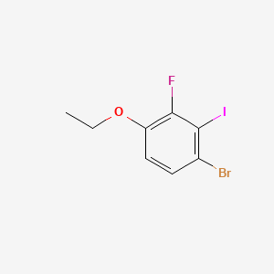 molecular formula C8H7BrFIO B14034319 1-Bromo-4-ethoxy-3-fluoro-2-iodobenzene 