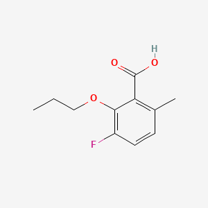 molecular formula C11H13FO3 B14034334 3-Fluoro-6-methyl-2-propoxybenzoic acid 