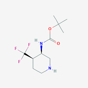 molecular formula C11H19F3N2O2 B1403435 cis-3-(Boc-amino)-4-(trifluormethyl)piperidine CAS No. 1363378-20-4