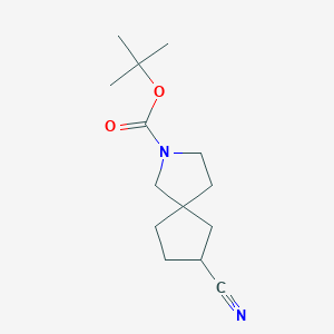 molecular formula C14H22N2O2 B14034350 tert-Butyl 7-cyano-2-azaspiro[4.4]nonane-2-carboxylate CAS No. 2007909-02-4