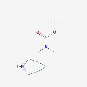molecular formula C12H22N2O2 B1403437 (3-Aza-bicyclo[3.1.0]hex-1-ylmethyl)-methyl-carbamic acid tert-butyl ester CAS No. 1419101-01-1