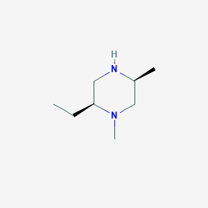 molecular formula C8H18N2 B14034375 (2s,5s)-2-Ethyl-1,5-dimethylpiperazine 