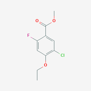 molecular formula C10H10ClFO3 B14034379 Methyl 5-chloro-4-ethoxy-2-fluorobenzoate 