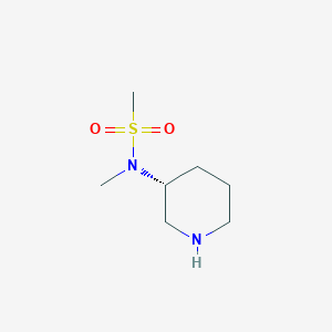 molecular formula C7H16N2O2S B1403438 (R)-N-甲基-N-(哌啶-3-基)甲磺酰胺 CAS No. 1419075-93-6