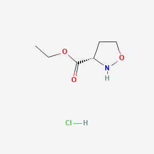 molecular formula C6H12ClNO3 B14034385 Ethyl (S)-isoxazolidine-3-carboxylate hcl 