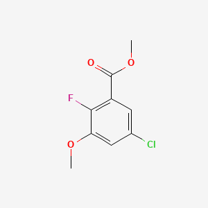molecular formula C9H8ClFO3 B14034387 Methyl 5-chloro-2-fluoro-3-methoxybenzoate 