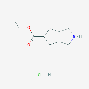 molecular formula C10H18ClNO2 B1403442 八氢环戊[c]吡咯-5-羧酸乙酯盐酸盐 CAS No. 1419101-33-9